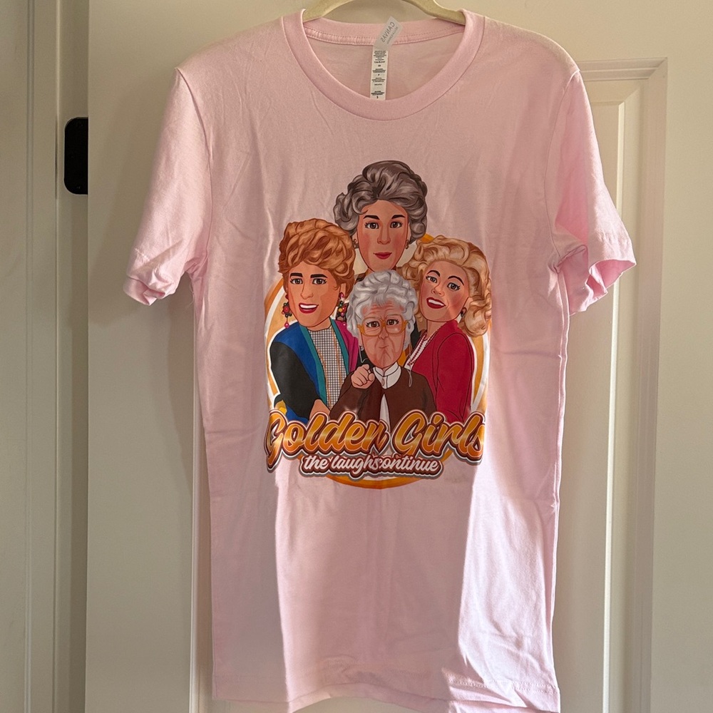 NIB Golden Girls Pink Graphic T-Shirt, Sz S.